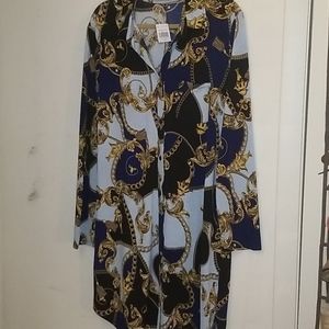 Long Sleeve Shirt Buttons Dress